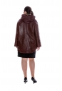Женская кожаная куртка из натуральной кожи с капюшоном 8011605-3