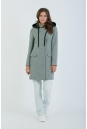 Женское пальто из текстиля с капюшоном 8011738