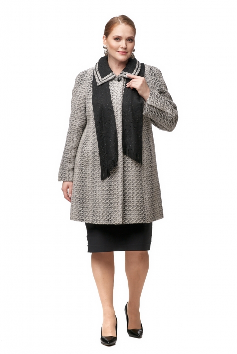 Женское пальто из текстиля с воротником 8012210
