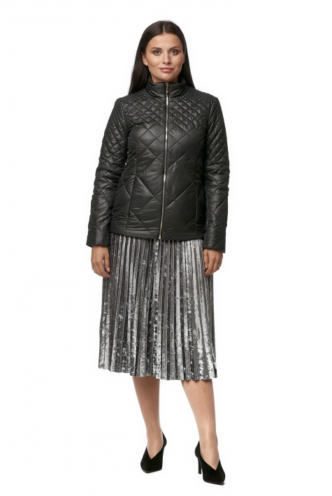 Куртка женская из текстиля с воротником 8013502