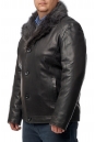 Мужская кожаная куртка из натуральной кожи на меху с воротником, отделка енот 8014356-2