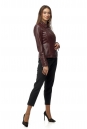 Женская кожаная куртка из натуральной кожи с воротником 8014756-3