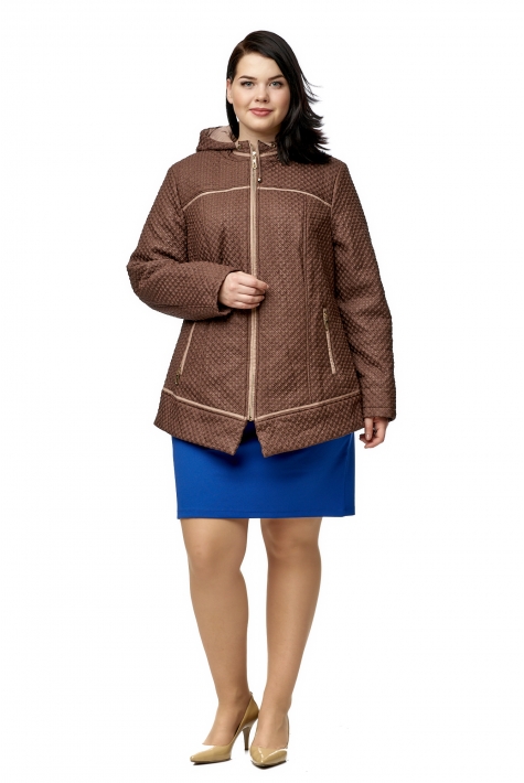 Куртка женская из текстиля с капюшоном 8014769