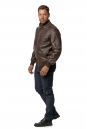 Мужская кожаная куртка из эко-кожи с воротником 8017678-2