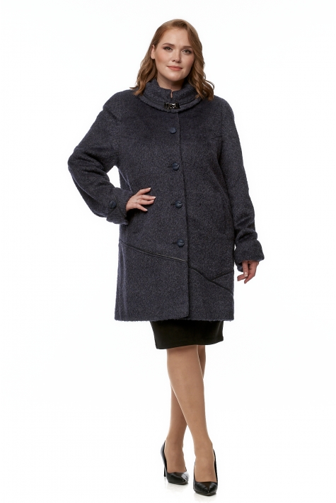 Женское пальто из текстиля с воротником 8017927