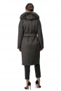 Женское пальто из текстиля с воротником, отделка песец 8018899-3
