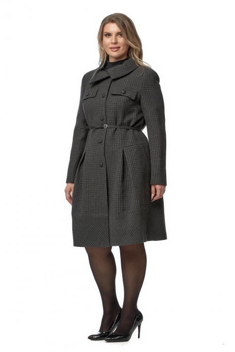 Женское пальто из текстиля с воротником 8019060