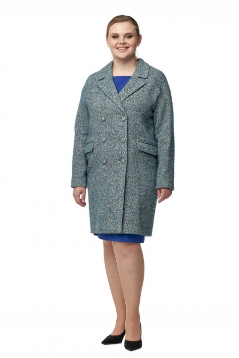 Женское пальто из текстиля с воротником 8019305