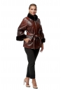 Женская кожаная куртка из эко-кожи с воротником, отделка искусственный мех 8020473-2