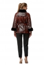 Женская кожаная куртка из эко-кожи с воротником, отделка искусственный мех 8020473-3