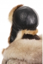 Шапка женская из натуральной кожи с лисой 8021365-3