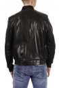 Мужская кожаная куртка из натуральной кожи с воротником 8021576-3