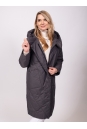 Женское пальто из текстиля с капюшоном 8023440