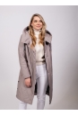 Женское пальто из текстиля с капюшоном 8023449-2