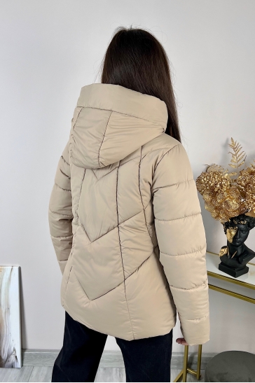 Куртка женская из текстиля с капюшоном