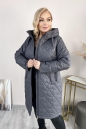 Женское пальто из текстиля с капюшоном 8024047