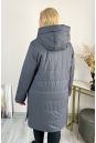 Женское пальто из текстиля с капюшоном 8024047-5