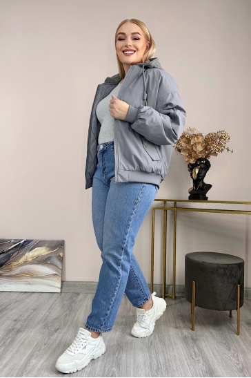 Куртка женская из текстиля с капюшоном
