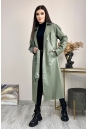 Женское кожаное пальто из эко-кожи с воротником 8024130-4
